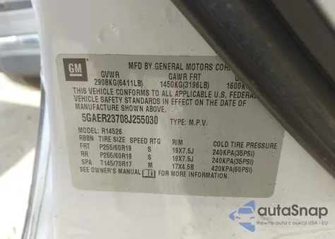 2008 Buick Enclave Cxl из США, поврежденный, VIN 5GAER23708J255030